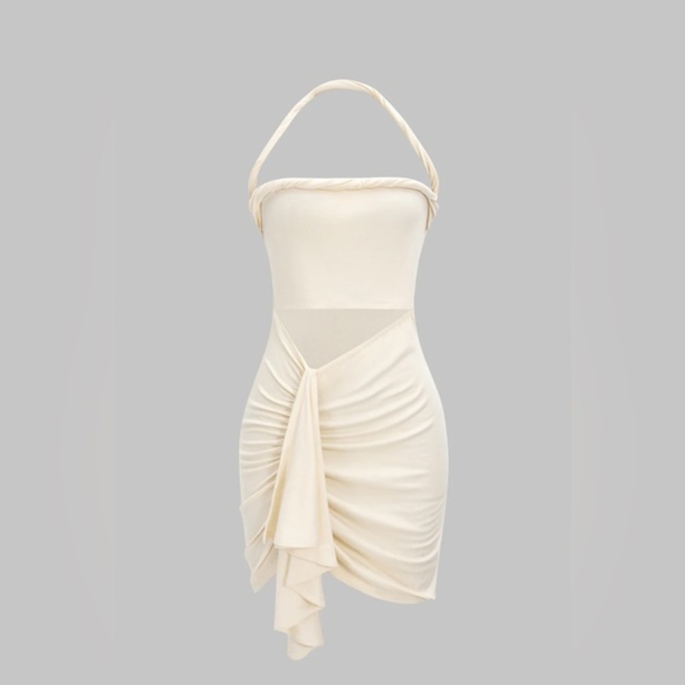 Micas Asymmetrical Twist Knot Sleeveless Midi Dress S LP8